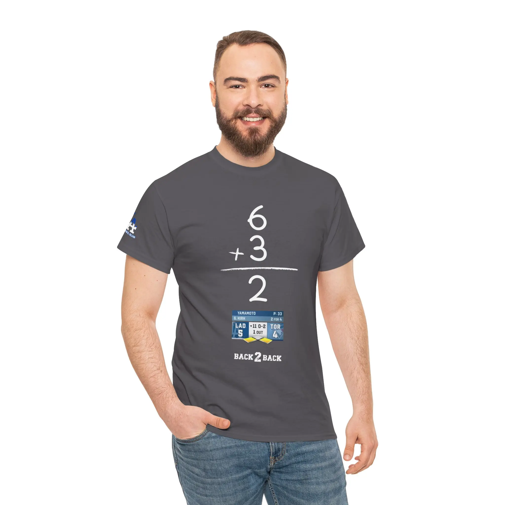 Dodgers Double Play 6+3=2 | 2025 World Series Champions Back-to-Back T-Shirt