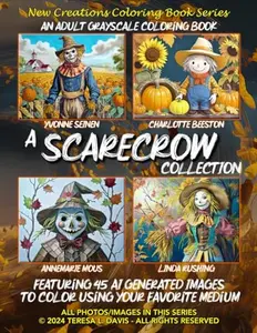 USED-New Creations Coloring Book Series: A Scarecrow Collection: An adult grayscale coloring book (coloring book for grownups) featuring images of ... choice of medium, suitable for framing. by Dr Teresa Davis (Paperback)