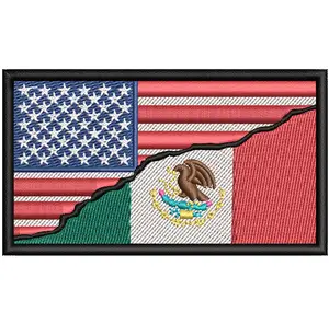 American Mexican Flag Patch American Mexican Flag Patch