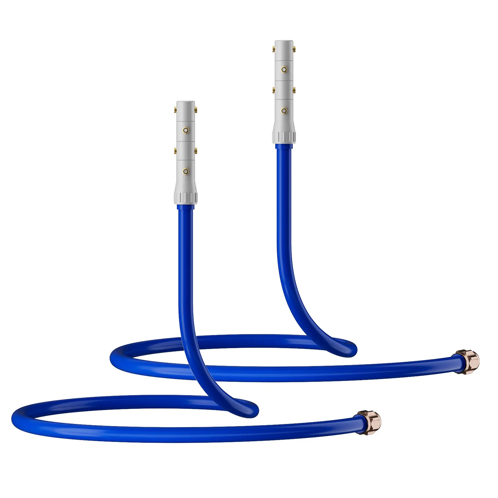 RESTMO 2-Pack Adjustable Outdoor Patio Mister System - 360° Rotatable Spray Nozzles, 8 Brass Hose Nozzles, 6FT Portable Standing, Garden Watering Sprinkler for Summer Backyard, Beaches, Camping Irrigation, Rotatable Spray Nozzle
