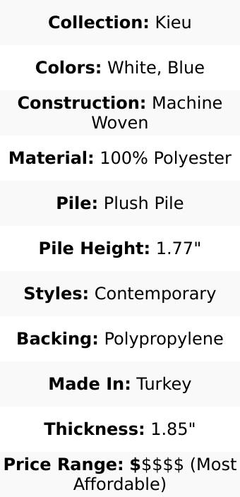 Kieu Blue & White Checkered Area Rug Kieu Blue & White Checkered Area Rug