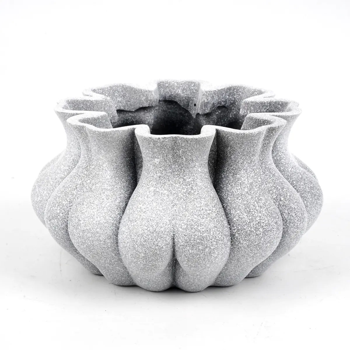 Abstract Butt-Shaped Resin Planter, Unique Ruffled Edge Sand-Textured Creative Succulent Holder, Modern Tabletop Decor Vase (Home Supplies, Home Decor, Statues & Figurines)