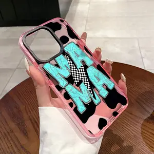 Phone Case foriPhone 17 16  Pro Max 15 Plus 14 13 12 11 Air Cow Skin Mama Pattern Non-Yellowing Shockproof Soft Silicone Transparent Cover