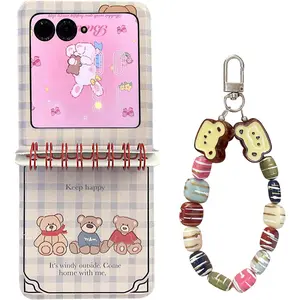 for Motorola Razr 2025/2024 Case Cute Shape, Stylish Design Razr 2025/2024 Phone Case with Strap for Women Girls, Shockproof Case Compatible with Moto Razr 2025/2024 Multicolor