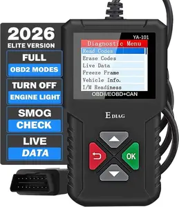 2026 VersionOBD2 Scanner YA-101 Auto Code Reader for Check Engine Light,O2 Sensor,EVAP Test,On-Board Monitor Test,Smog Check,OBD2 Diagnostic Scan Tool for All OBD2 Cars Since 1996-Upgrade Version