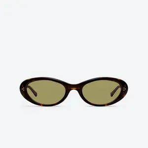 GENTLE MONSTER Lolang T1(GR) Tortoise Frame Green Lenses Oval Shape
