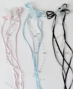 Butterfly Hair Clip with Pearl Accents Pink Blue & Black Colors Simple Elegant Design for Quick Styling Versatile Hair Accessory