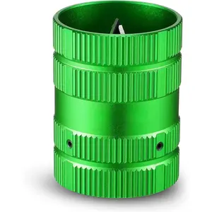 Deburring Cutters, Copper PVC Tube Reamer Tool Plumbing Tools 1/4'' to 1-5/8'' Inner Outer Reamer Pipe Tubing Chamfer for Metal PVC PPR Copper Brass (Green)