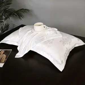 European Style Jacquard Pillowcases Set of 2, Vintage Retro Design, Suitable for Regular Bed Pillows, Washable, Long-Lasting Use