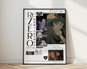 Re:Zero Anime Poster, Inspired Manga Wall Art Print, Re Zero Room Decor Gift (Unframed Print Only)