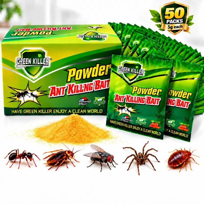 Multi-Purpose Pest Control Powder Box - 1 Box Contains 50 Packs, Insect Killers & Supplies for Ants, Roaches, Flies, Spiders, Bed Bugs & 40+ Household Pests, Easy Direct-Sprinkle Application, Indoors/Outdoors Use