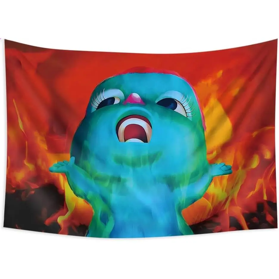 Konern 40x60in Funny Meme Wall Hanging Tapestry, Bibble Beliefs Happiness & Gaslight Gatekeep Girlboss Themed Home Decor, Suitable for Room Decor & Outdoors