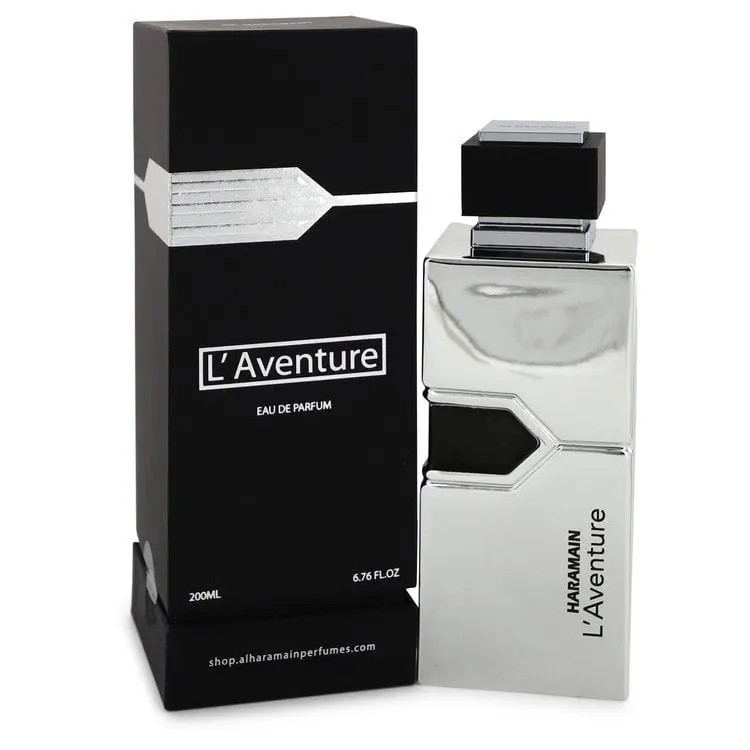 AL HARAMAIN L'Aventure Eau de Parfum for Men, 6.7 oz Spray - Aromatic Men's Cologne with Notes of Citrus, Jasmine, and Musk, Lemon, Spray Bottle