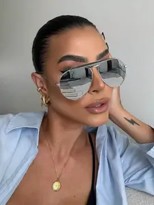 Vintage Full Frame Metal Glasses Y2K Trendy Design Lightweight Comfortable Fashion Eyewear for Daily Commute Street Style Beach Vacation Outdoor Travel Driving Party