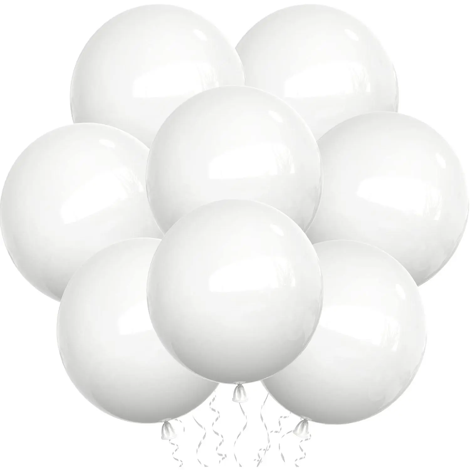 White Balloons Latex Party Balloons - 20 Pack 18 Inch Big White Thicker Balloons Large Round Helium Balloons for  Shower Wedding Graduation Birthday White Themed Party Decorations