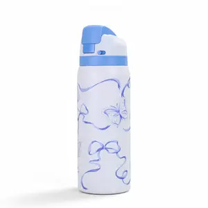 Owala Blue Bow Tie Bowala Blue Tied Bows FreeSip 32 oz Bottle Urban Outfitter