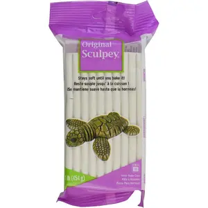 : Original Sculpey Clay: White - 1 lb - Polymer Oven Bake Clay, Non-Toxic, Sculpting, Bake-Sand-Drill-Paint, Art & Craft Supplies, Adults-Kids