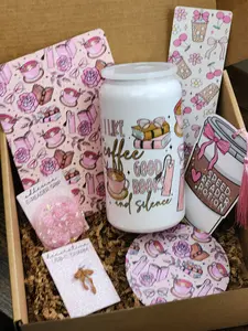 All-in-One Reader Box | Kindle Set, Tumbler & Bookmarks - Books and Coffee