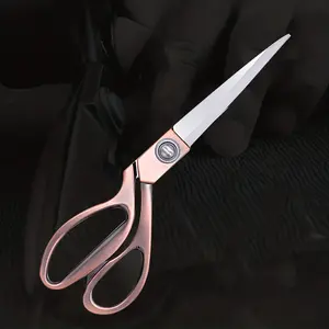 【Free shipping】1pc Rose Gold Color Scissors, Stainless Steel Rose Gold Scissors For Office, Sewing 9.4inch, Easter DIY Crafting Handwork
