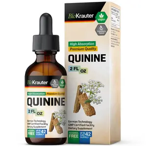 BioKrauter Quinine Tincture Vegan High Absorption Premium Quality Relief from Leg Cramps Naturally US