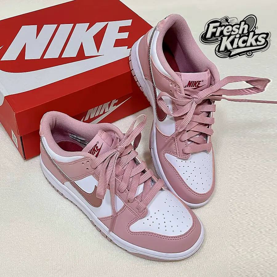 Nike Dunk LowPink Velvet (GS)– Sneakers– shoes for women  - Running Shoes, Lightweight Shock-Absorbing Comfort, Breathable Everyday Fit, Gym Training to Street Casual Wear - back to school - DO6485 600