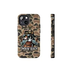 Smokin Quack Duck Camo IPhone Case, Ol' School Waterfowl Duck Cover, Mallard Duck Camo, Southern Style For IPhone 8 X 11 12 13 14 15 16 Promax Pro Mini Plus, Durable, Gifts, Outdoorsman, Unique Accessories, Collection Case