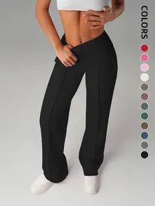 High Waist Wide Leg Pants for Women, Loose Fit Running Sportswear, Outdoor Athletic Long Trousers, Slimming Design, Athleisure Pants, Sports Casual Pants