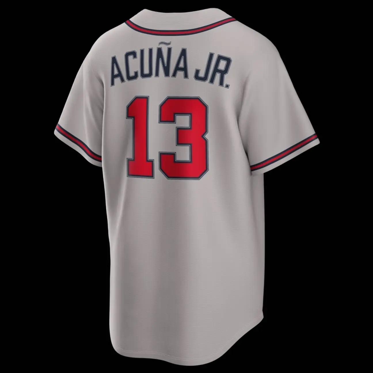 Unisex Baseball Atlanta USA Acuña Jr. 13 Road Replica Jersey - Gray