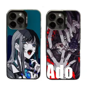 A-Ado Singer Cool Phone Cases For iPhone 17 16 15 14 13 12 11 Promax Pro Max Plus Air Black Purple IMD Mattle Shockproof Protective Cover Best Gifts of Christmas Halloween Birthday Valentine