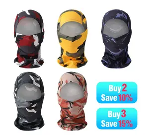 5PCS Camouflage Balaclava Face Mask UV Protection Men Women Sun Hood Tactical Motorcycle Fishing Hiking Cycling Neck Gaiter Face Clothing Neck Mask Scarf Breathable Bandana Warm For Winter Gaiter for Windproof Sports Protective Gear