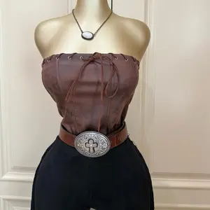 Glenda stretch suede tube top