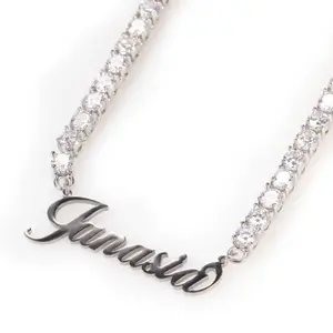 Name Pendant Iced Out Tennis Chain | Shiny Habits