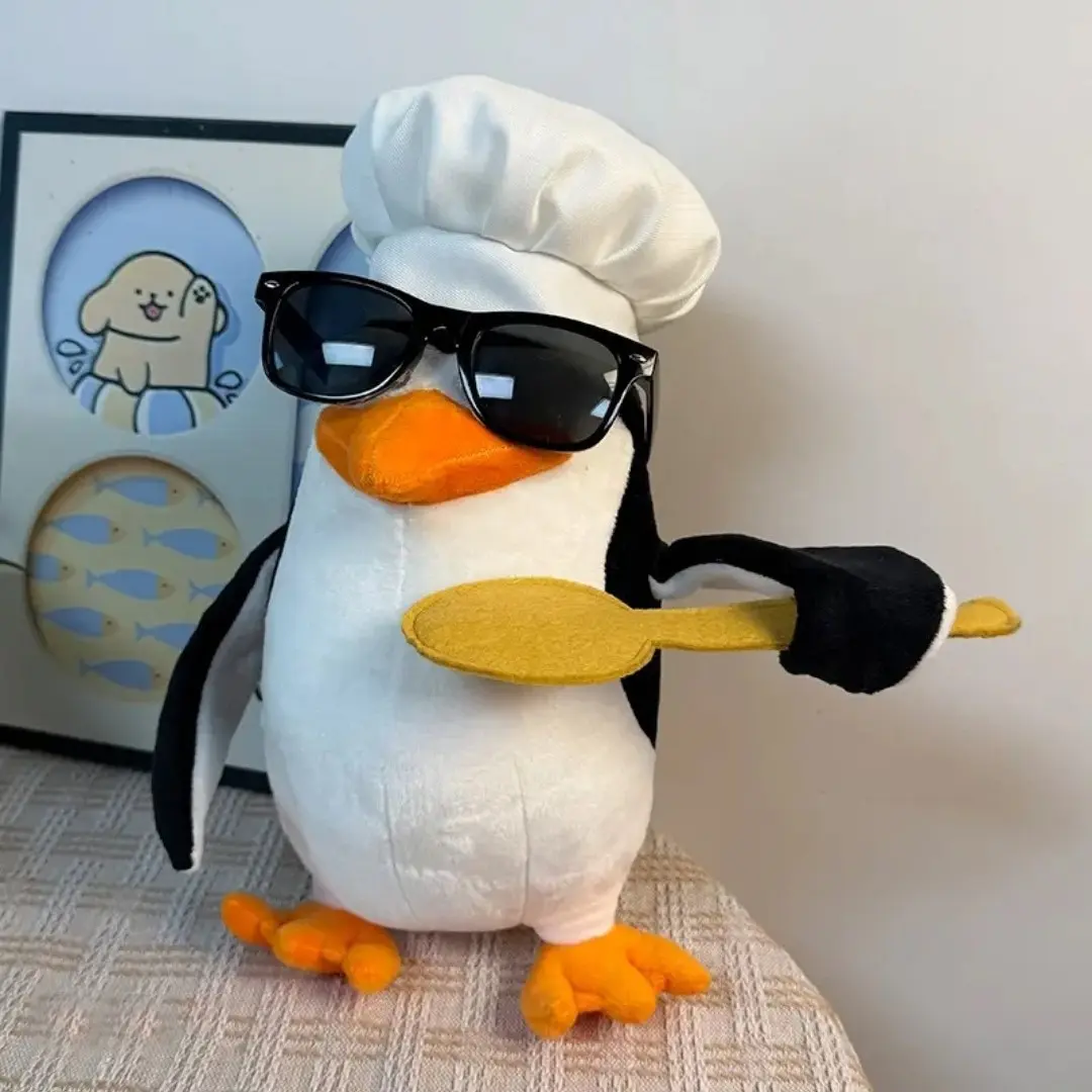 "Sophisticated" Abstract Meme Penguin Plush Toy – A Cute and Quirky Doll, Perfect as a Gift for Girls