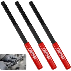 3PCs Thread Restorer File Set Metric & SAE UNC UNF - Restorer Kit & Repair Tool for External Bolts, Screws, Pipes with Safety Caps