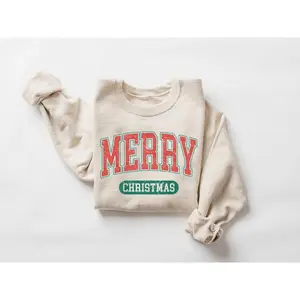 Retro Merry Christmas Sweatshirt, Merry Christmas Family Sweatshirt, Women’s Christmas Sweatshirt, Holiday Sweater, Merry Christmas Gift Sweatshirt