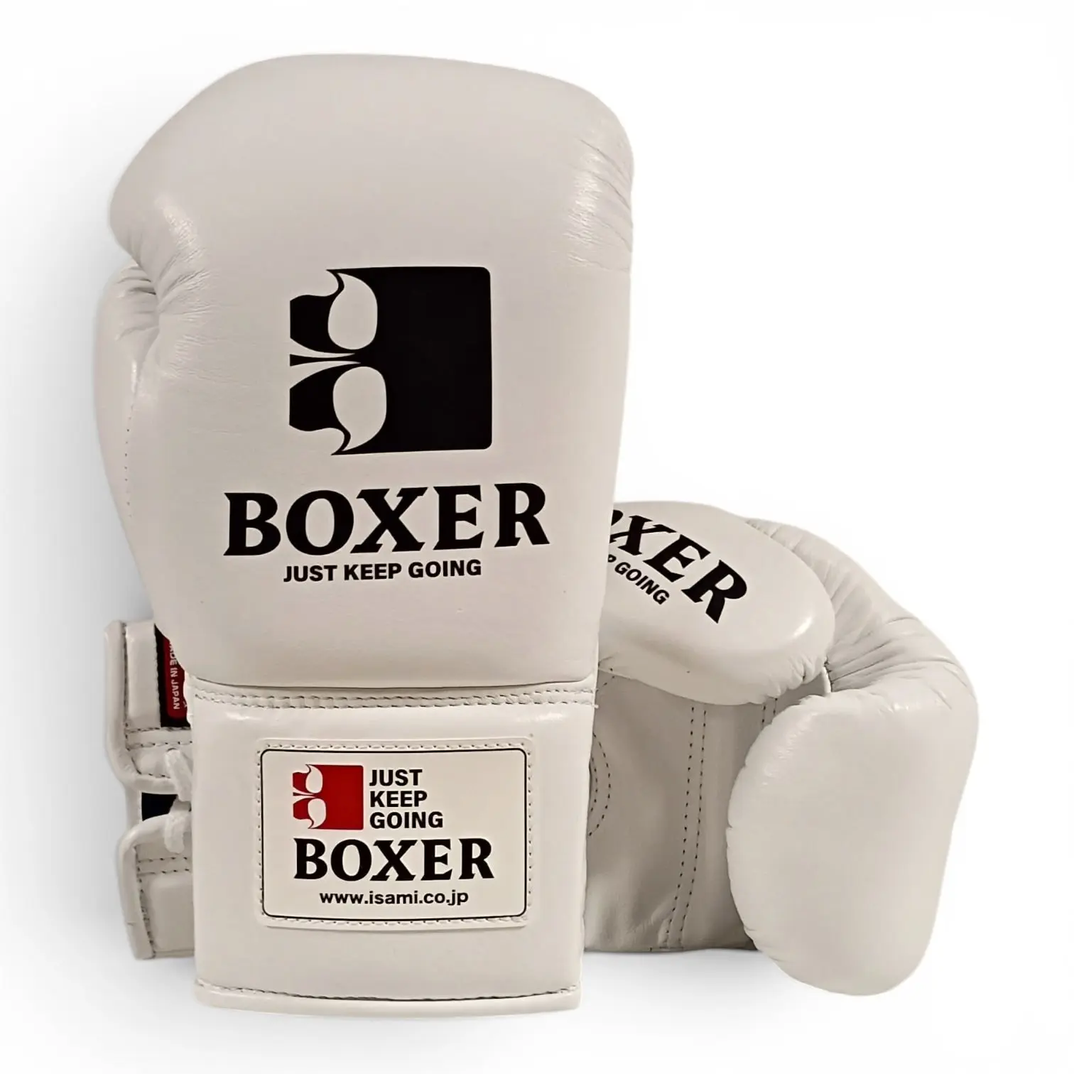 WHITE ISAMI BOXING PRO GLOVES (12oz & 14oz)