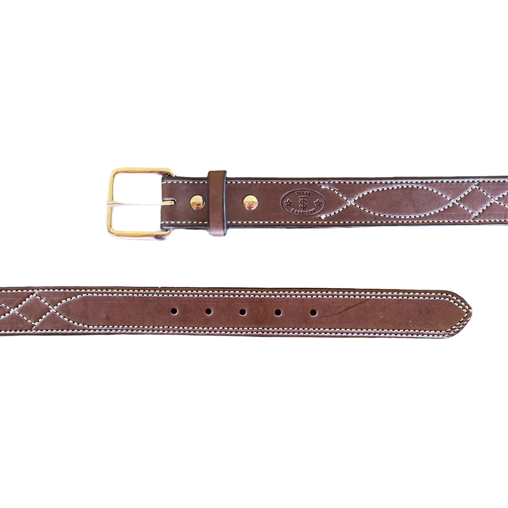 Texas Saddlery Men's Chocolate Gunfighter Belt