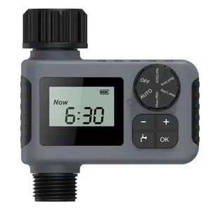 Watering Timer, Battery Powered Waterproof Garden Water Timer, Weekly & Hourly Watering Mode Controller, Watering & Irrigation Supplies for Garden Lawn (Batteries Not Included), Men Gifts