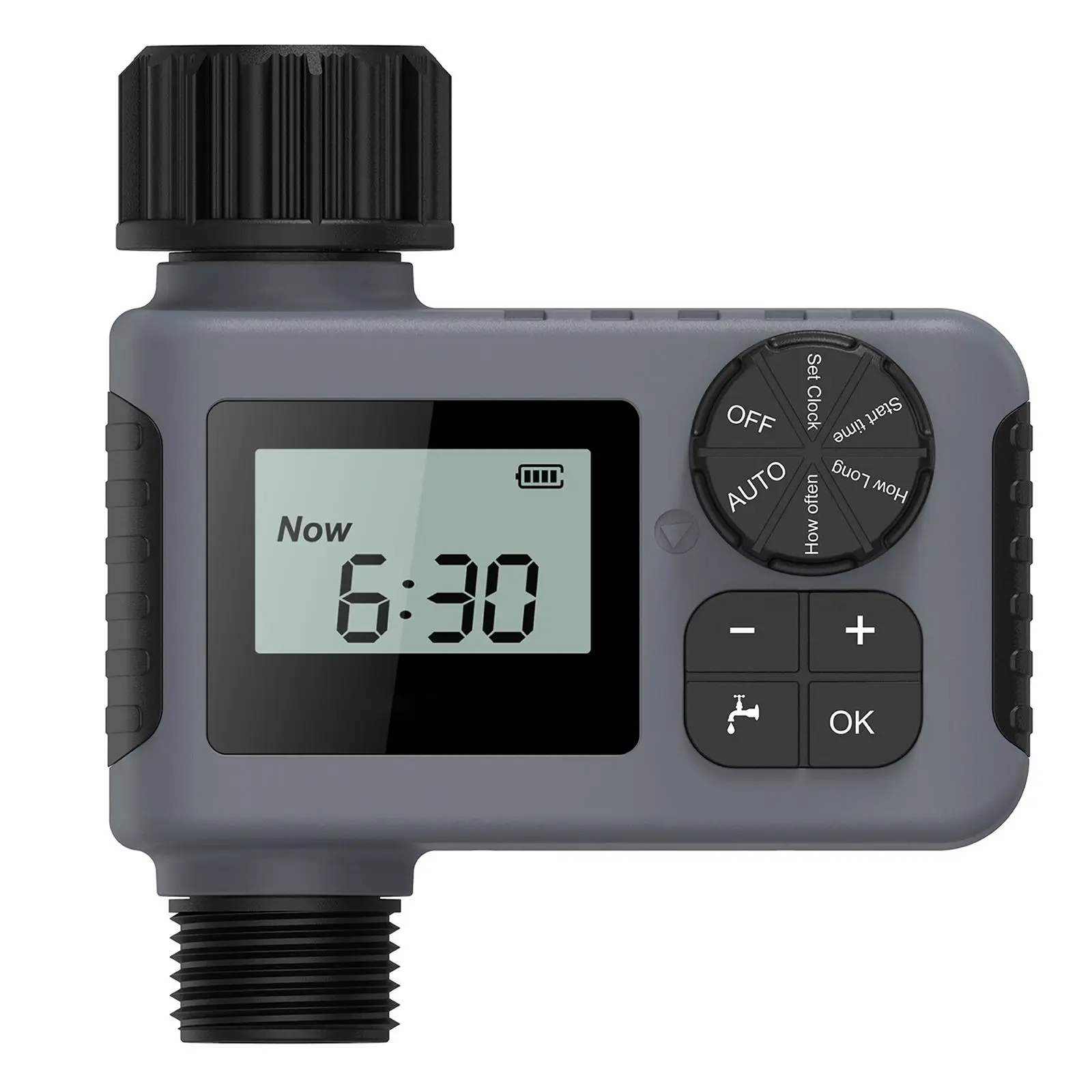 Watering Timer, Battery Powered Waterproof Garden Water Timer, Weekly & Hourly Watering Mode Controller, Watering & Irrigation Supplies for Garden Law