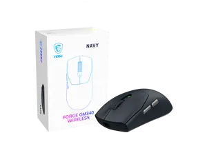MSI FORGE GM340 Wireless Gaming Mouse – Navy, PixArt PAW3311 12K DPI, Tri-Mode (2.4GHz/Bluetooth 5.3/USB), 57g Ultra-Lightweight, 1000Hz