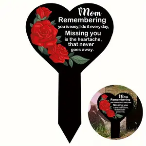 Grave Markers For Cemetery Memorial Stakes For Outdoors Yard Cemetery Decorations For Grave Memorial Plaques For Loved Ones Garden Decor Mom Deep In Our Sign