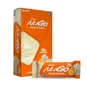 NuGo Original Protein Bar, Orange Smoothie, 11g Protein, Gluten Free, 15 Count