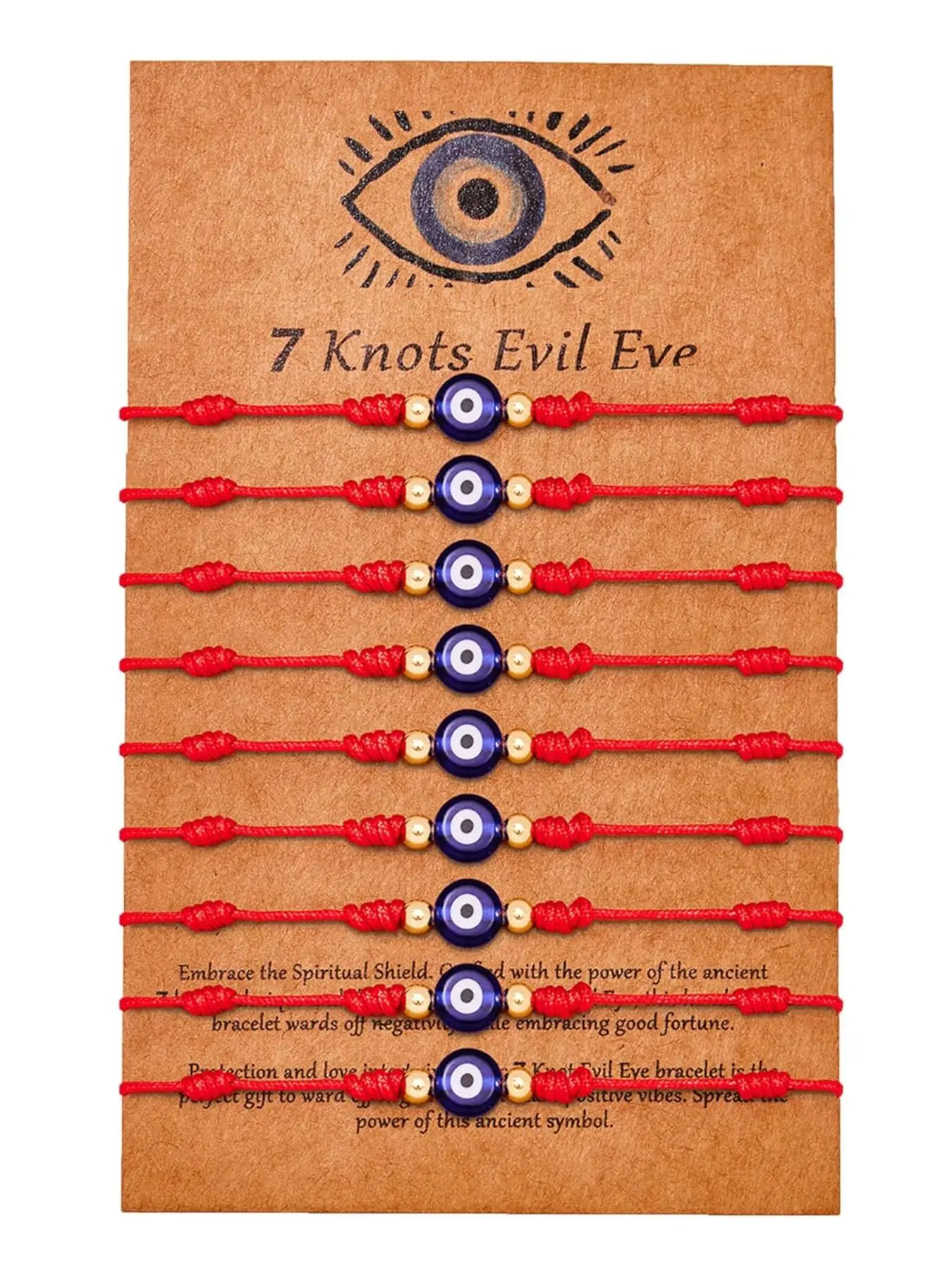 Evil Eye Design Lucky Bracelet, Adjustable String Amulet for Women Men, Protection Jewelry Hand Bracelet, Fashion Accessories for Women & Men, Beaded Bracelet, Adjustable Bracelets