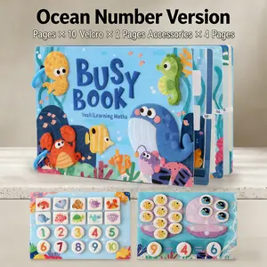 Montessori Early Learning Quiet Sticker Book, Educational Craft Material Kit, Reusable Busy Book for Kids, Preschool Ready Activity Set