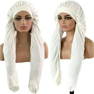 Pantyhose Bonnet for Sleeping Long Hair and Braids Protection Breathable and Water-Resistant Soft Sleep Cap