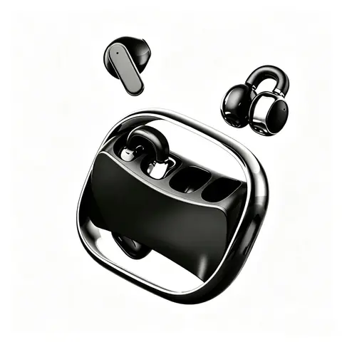 2-Pair Wireless Earbuds - Workout In-Ear/Ear Clip Headphones, Bluetooth-Enabled, Portable Wearable, Multi-Device Mobile Compatible, Isolated Sound Audio Accessories