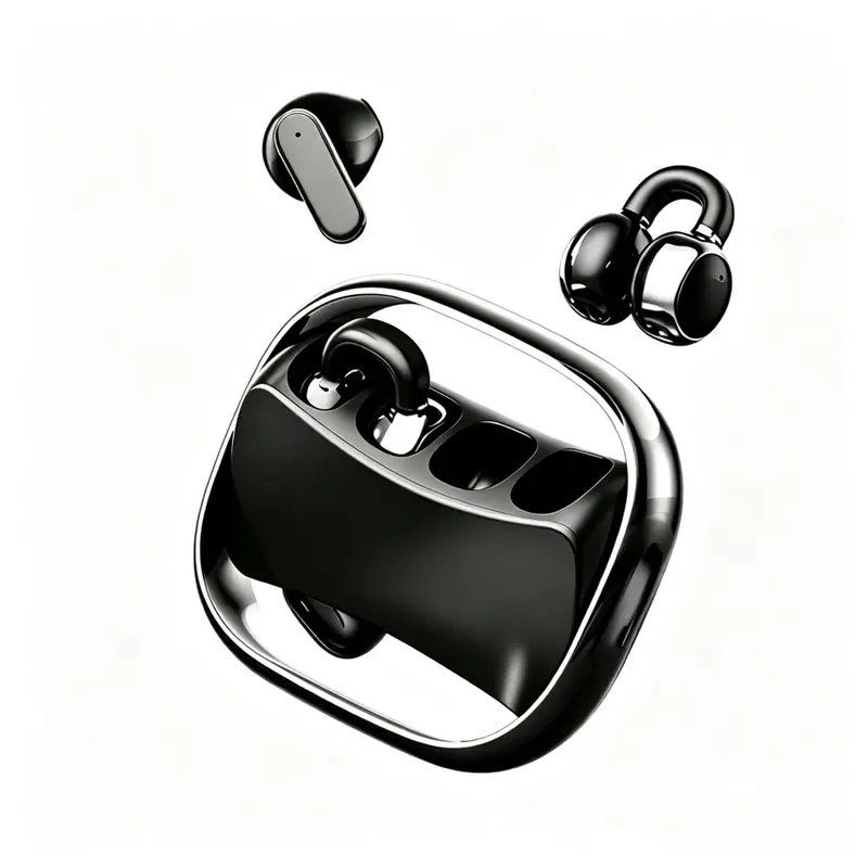 2-Pair Wireless Earbuds - Workout In-Ear/Ear Clip Headphones, Bluetooth-Enabled, Portable Wearable, Multi-Device Mobile Compatible, Isolated Sound Audio Accessories