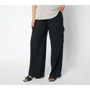 Peace Love World Boheme Petite Cargo Linen Pant