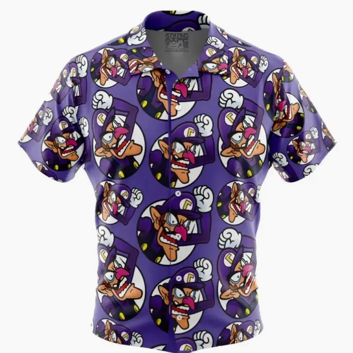 Waluigi Mario Bros Hawaiian Shirt | Cool Summer Anime Vibes for Men & Fans
