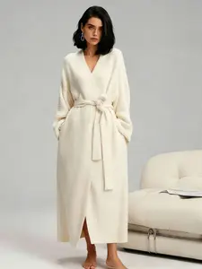 【COZY Soft Plush Feel】Women's Double-Sided Fleece Robe｜Thickened Long Plush Casual Loungewear｜Warm Flannel Pajamas Nightwear for Fall & Winter｜Soft, Cozy, and Wearable Indoors & Outdoors Gowns